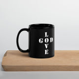 Love God - Black Glossy Mug