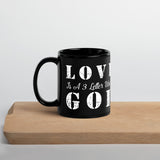 Love God - Black Glossy Mug