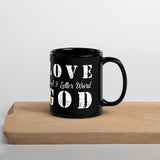 Love God - Black Glossy Mug