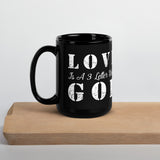 Love God - Black Glossy Mug