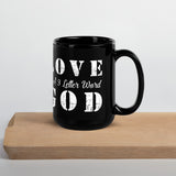 Love God - Black Glossy Mug