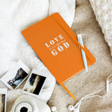 LOVE is a 3 letter word GOD - Hardcover bound notebook