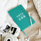 LOVE is a 3 letter word GOD - Hardcover bound notebook