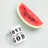 Love God - White glossy mug
