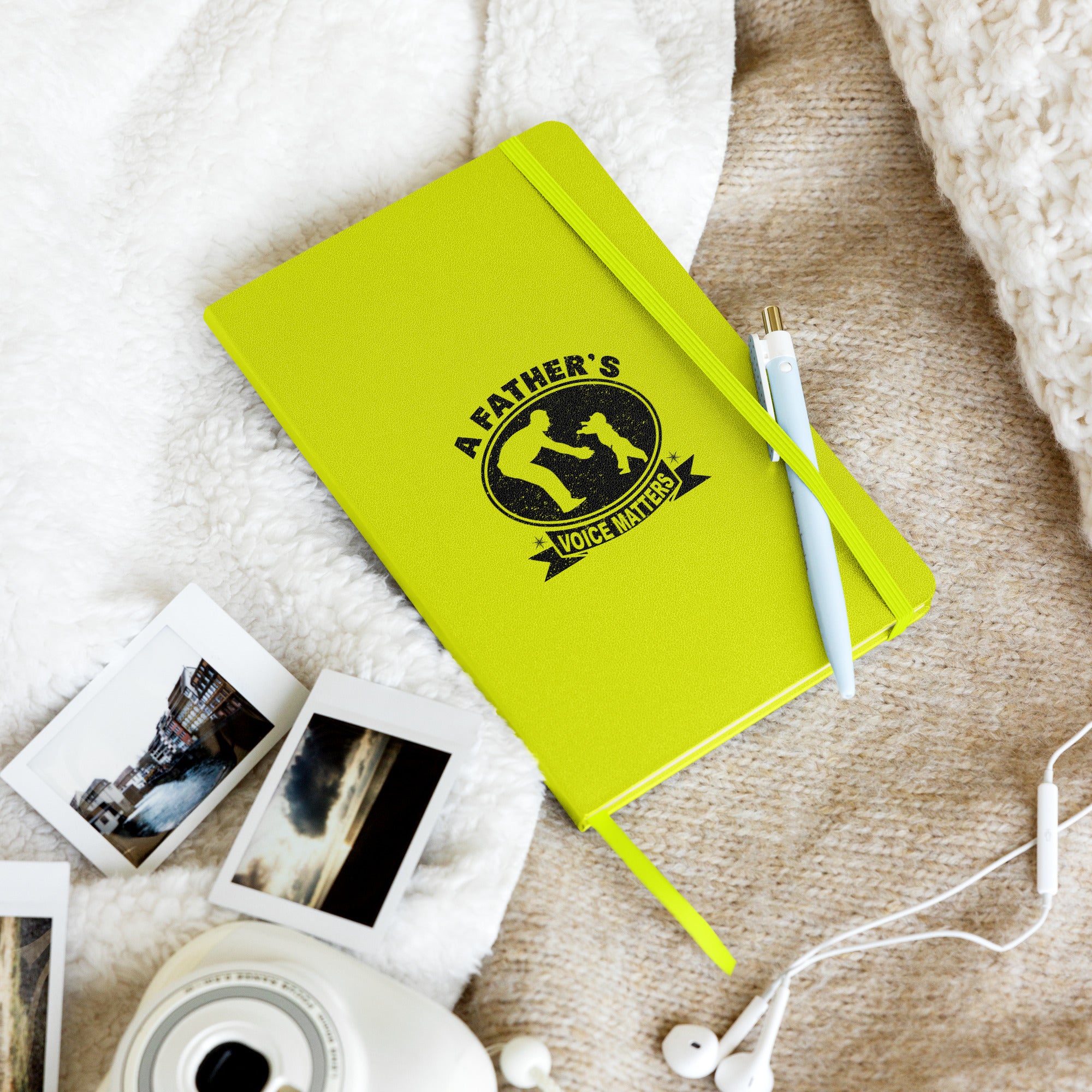 A Father's Voice Matters - Hardcover bound notebook