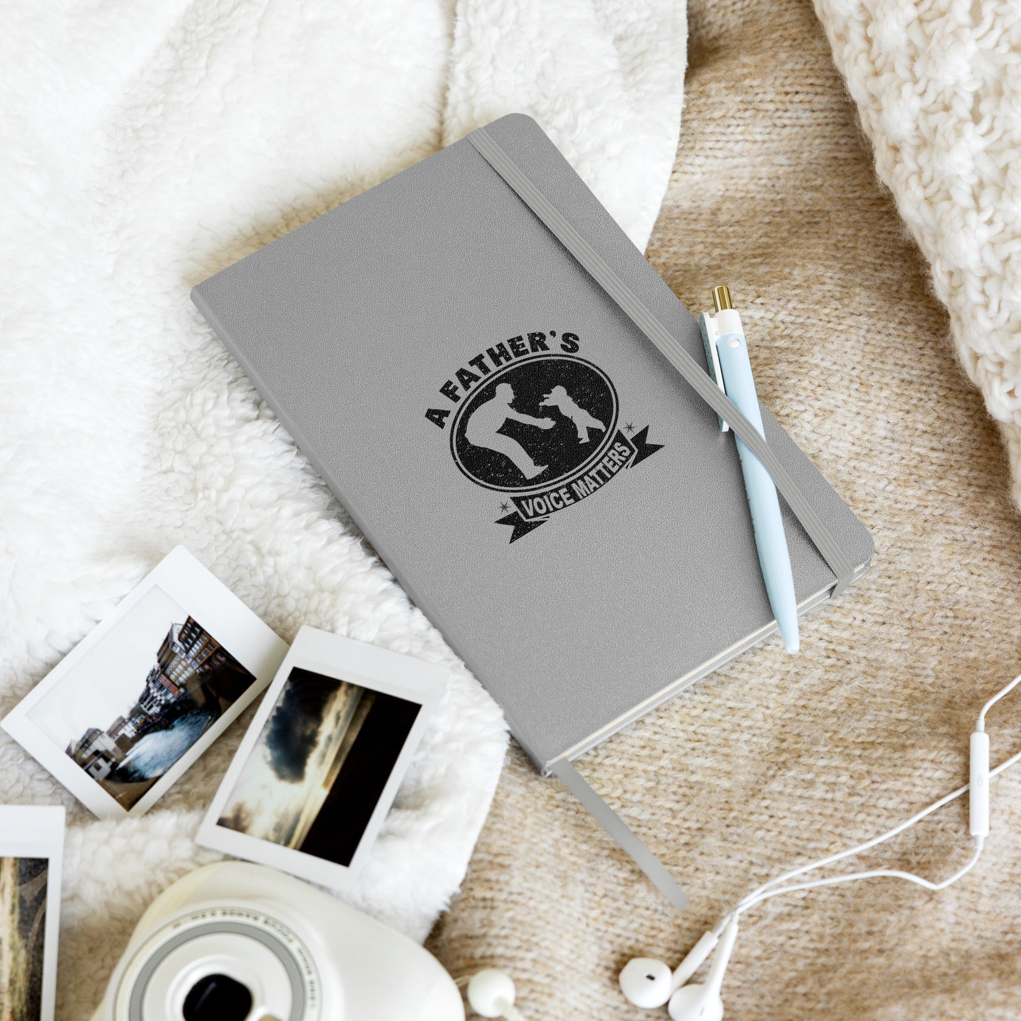 A Father's Voice Matters - Hardcover bound notebook