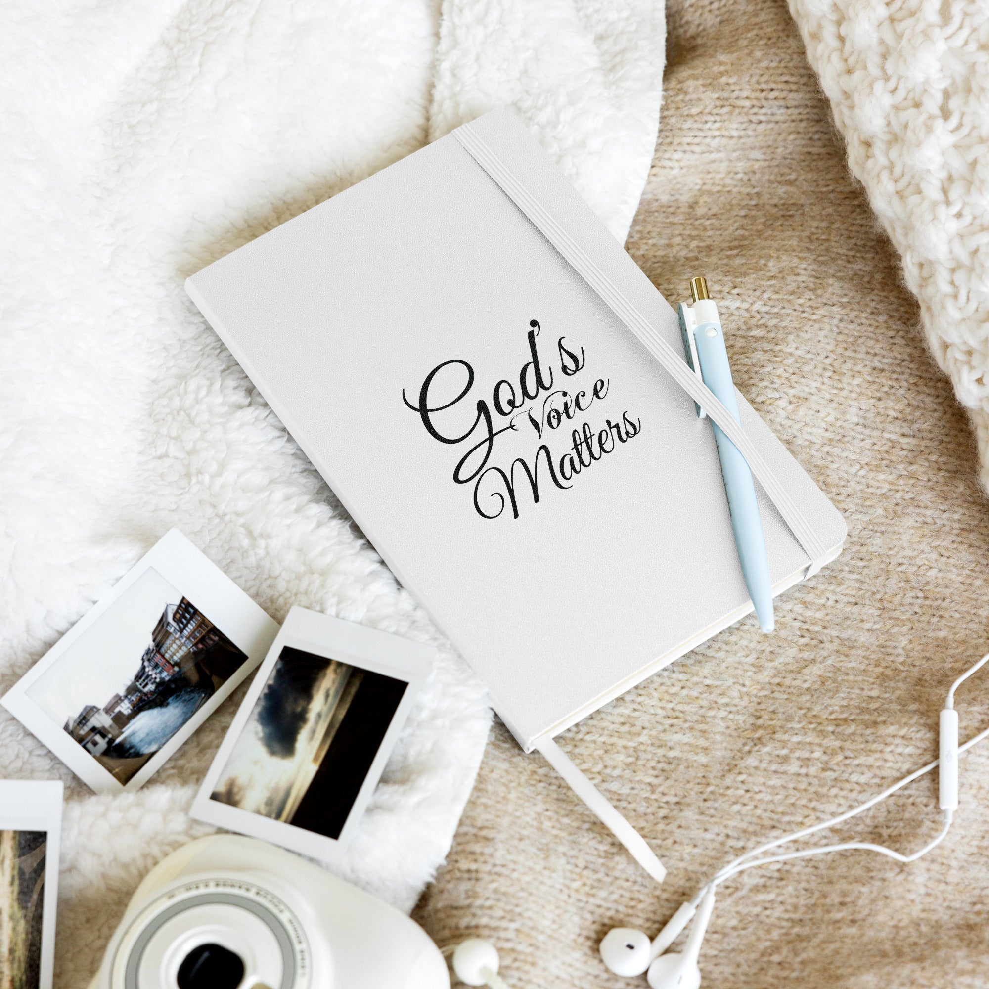 God's Voice Matters - Hardcover bound notebook